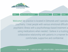 Tablet Screenshot of edmondspsychiatry.com